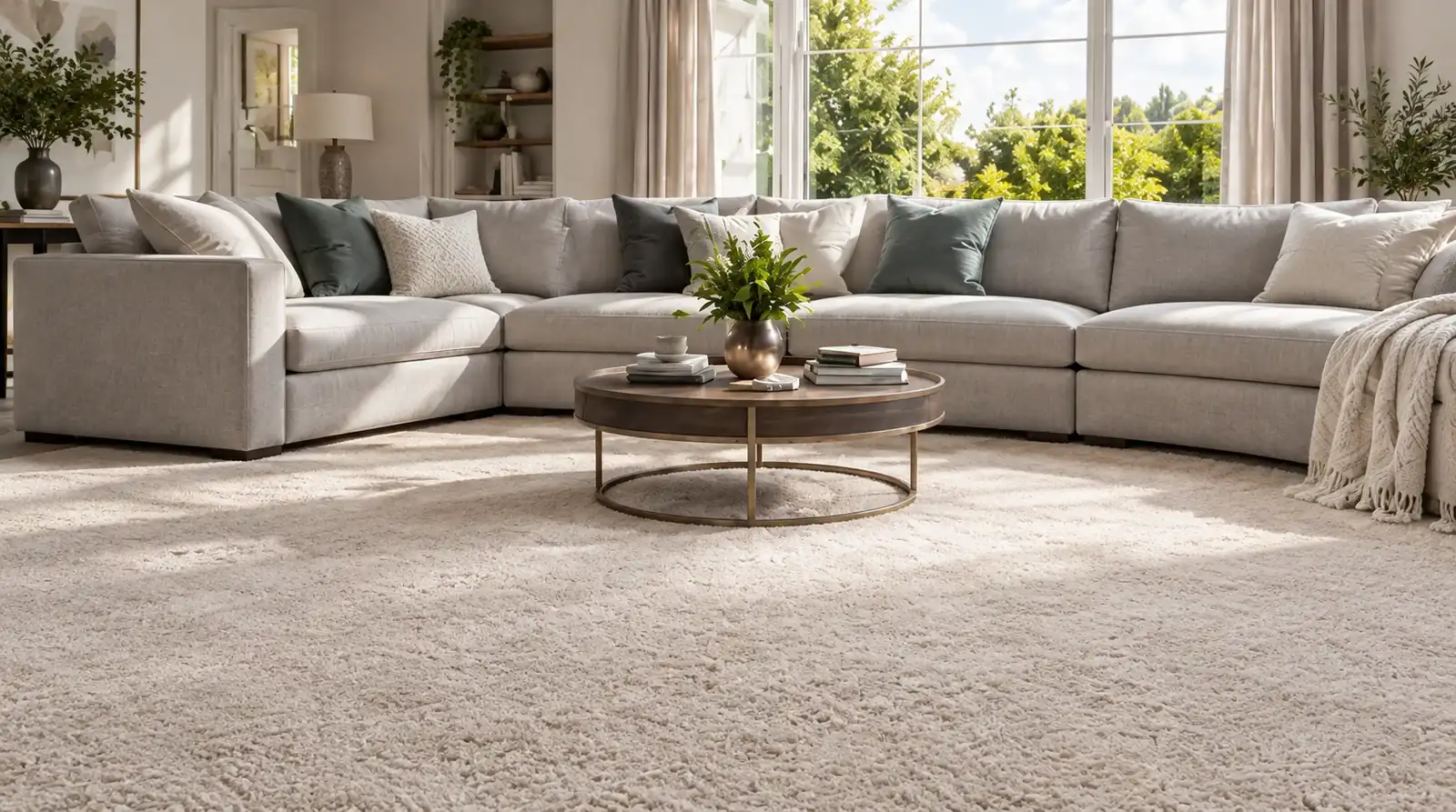 Soft neutral carpet in a bright Southend living room