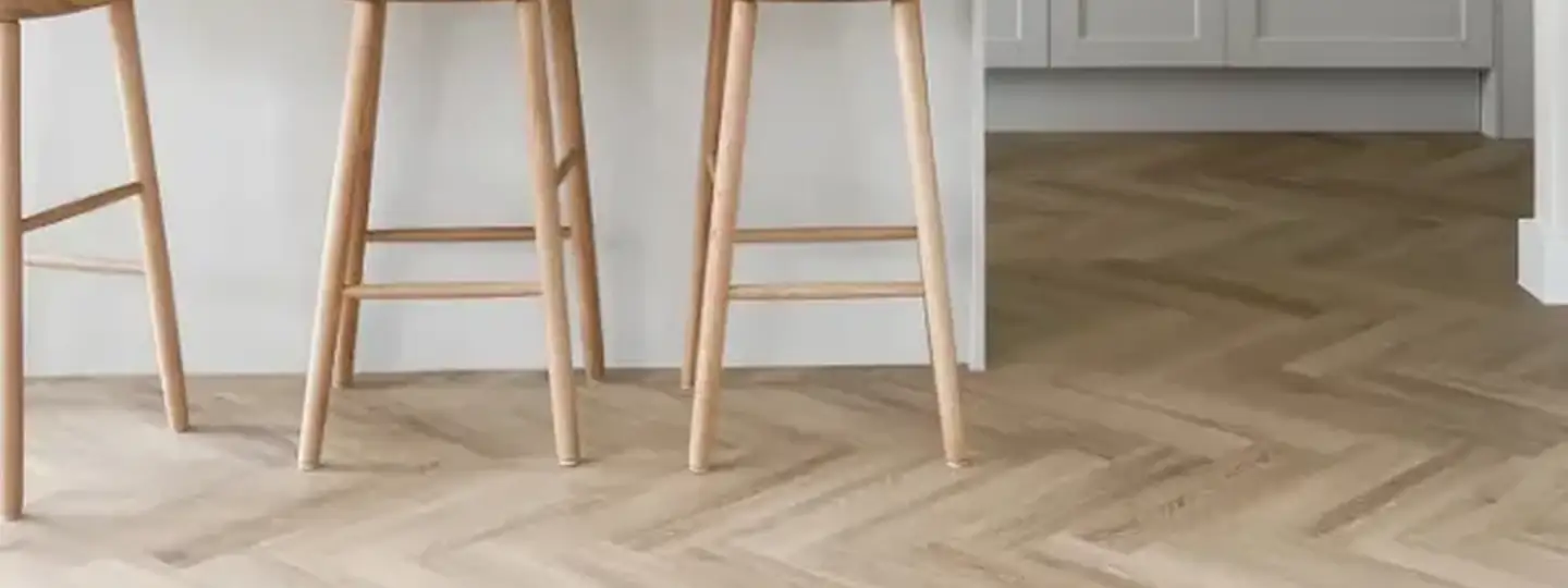 Herringbone Amtico floor installation