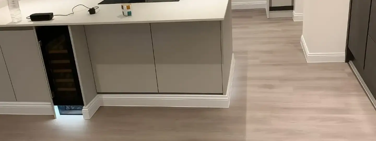 Wood effect luxury vinyl flooring