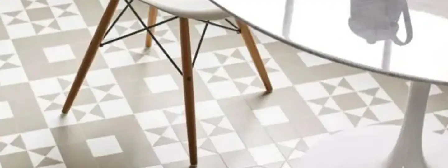 Luxury vinyl floor in a completed room